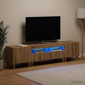 3-delni LED TV omarica Artisan hrast Inženirski les