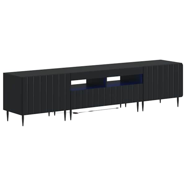 vidaXL 5-osaline LED TV kapp Must Tehispuit