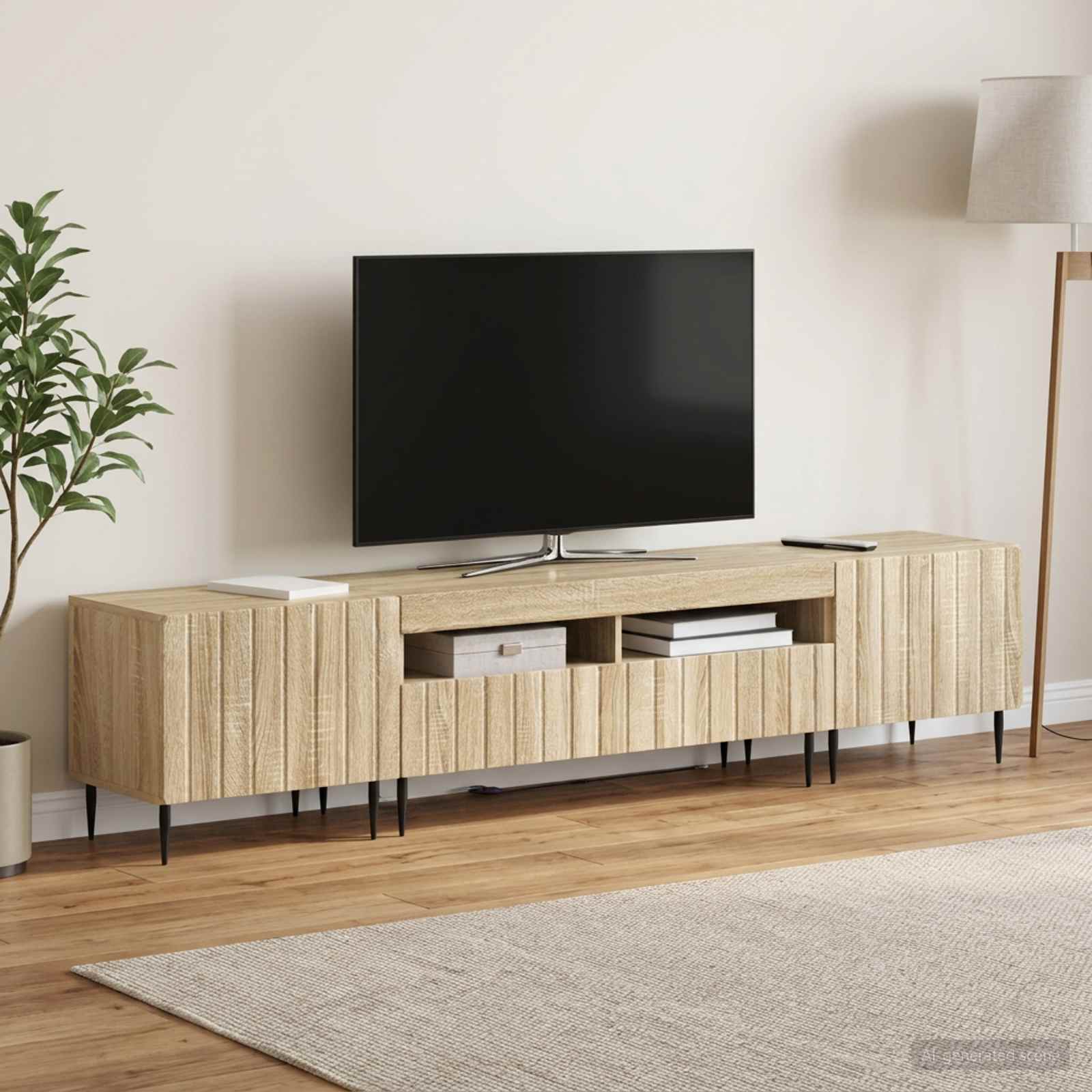 5-delna LED TV omarica Sonoma hrast Inženirski les