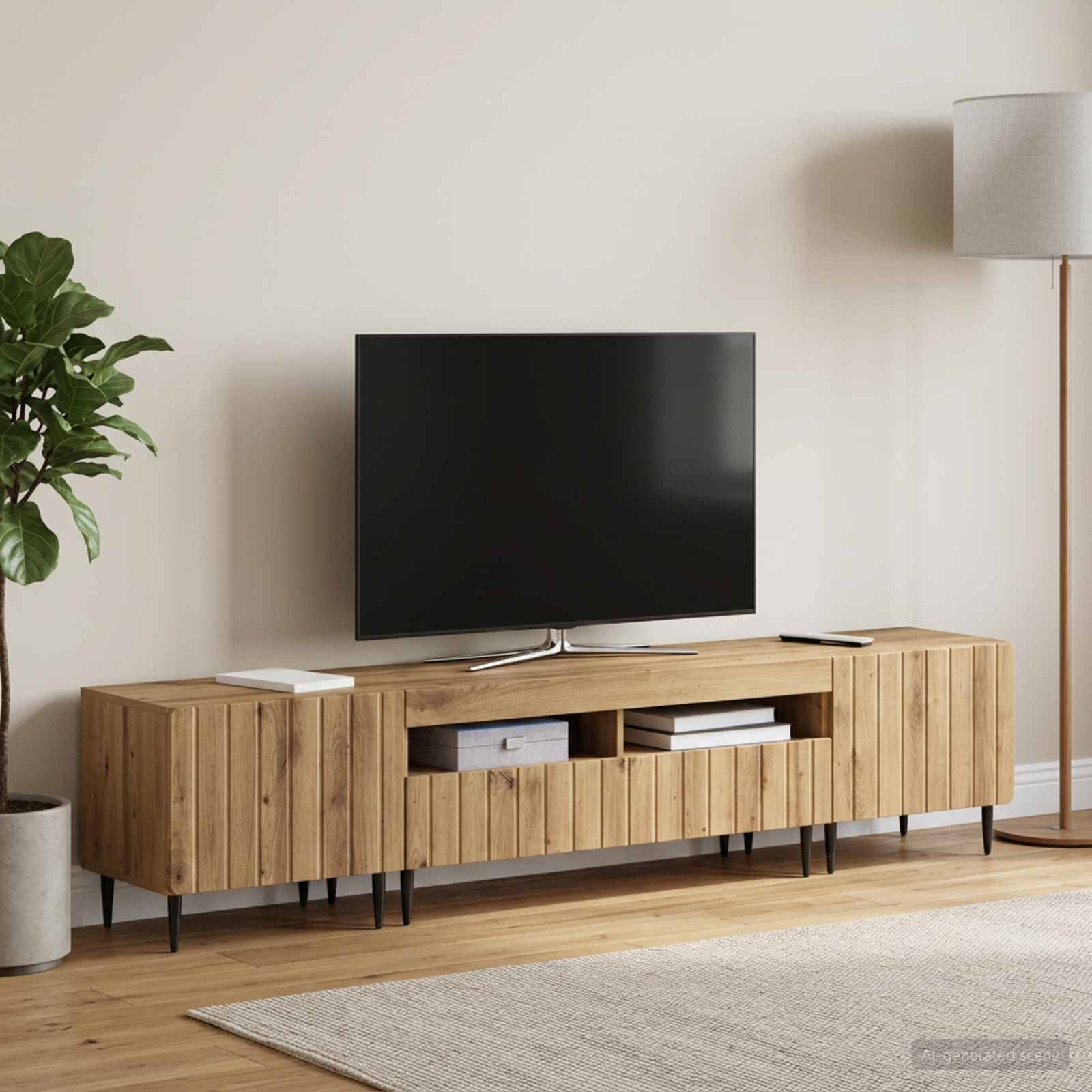 3-delni LED TV omarica ZWOLLE Artisan hrast Inženirski les