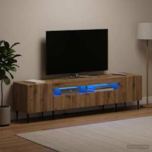5-delna LED TV omarica Artisan hrast Inženirski les
