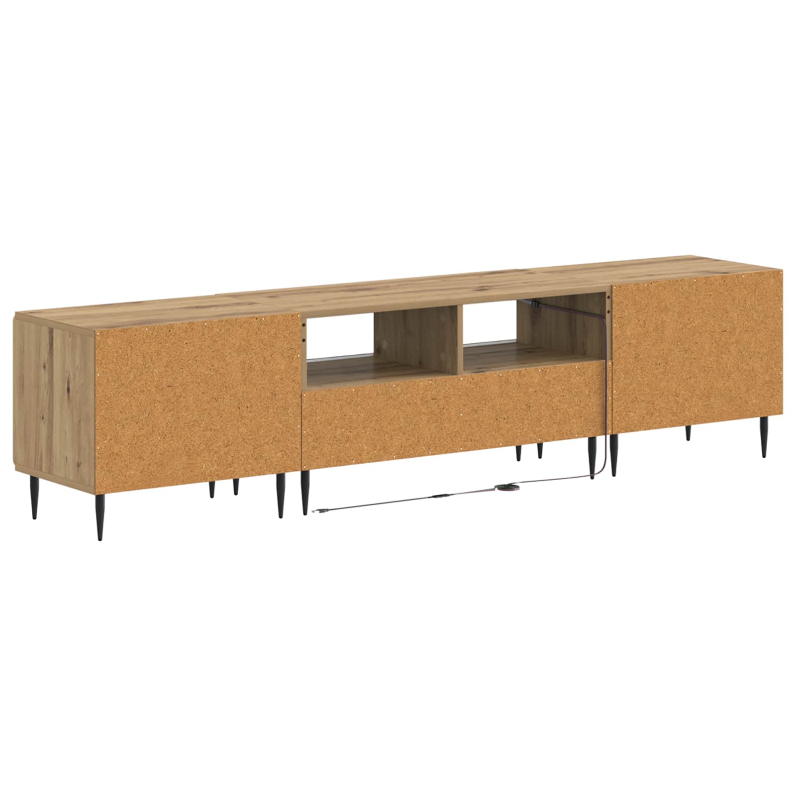 vidaXL 5-teiliges LED TV Schrank Artisan-Eiche Holzwerkstoff – Bild 4