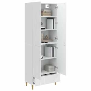 Sada skříněk 2 pcs Bílá s vysokým leskem 66 x 34,5 x 95 cm - obrázek 2