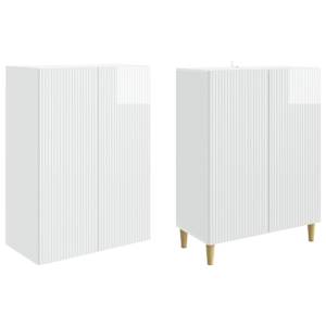 Sada skříněk 2 pcs Bílá s vysokým leskem 66 x 34,5 x 90 cm - obrázek 3