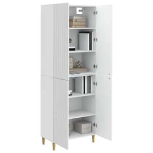 Sada skříněk 2 pcs Bílá s vysokým leskem 66 x 34,5 x 90 cm - obrázek 2