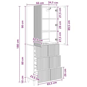 Sada skříněk 2 pcs Dub sonoma 66 x 34,5 x 90 cm - obrázek 8