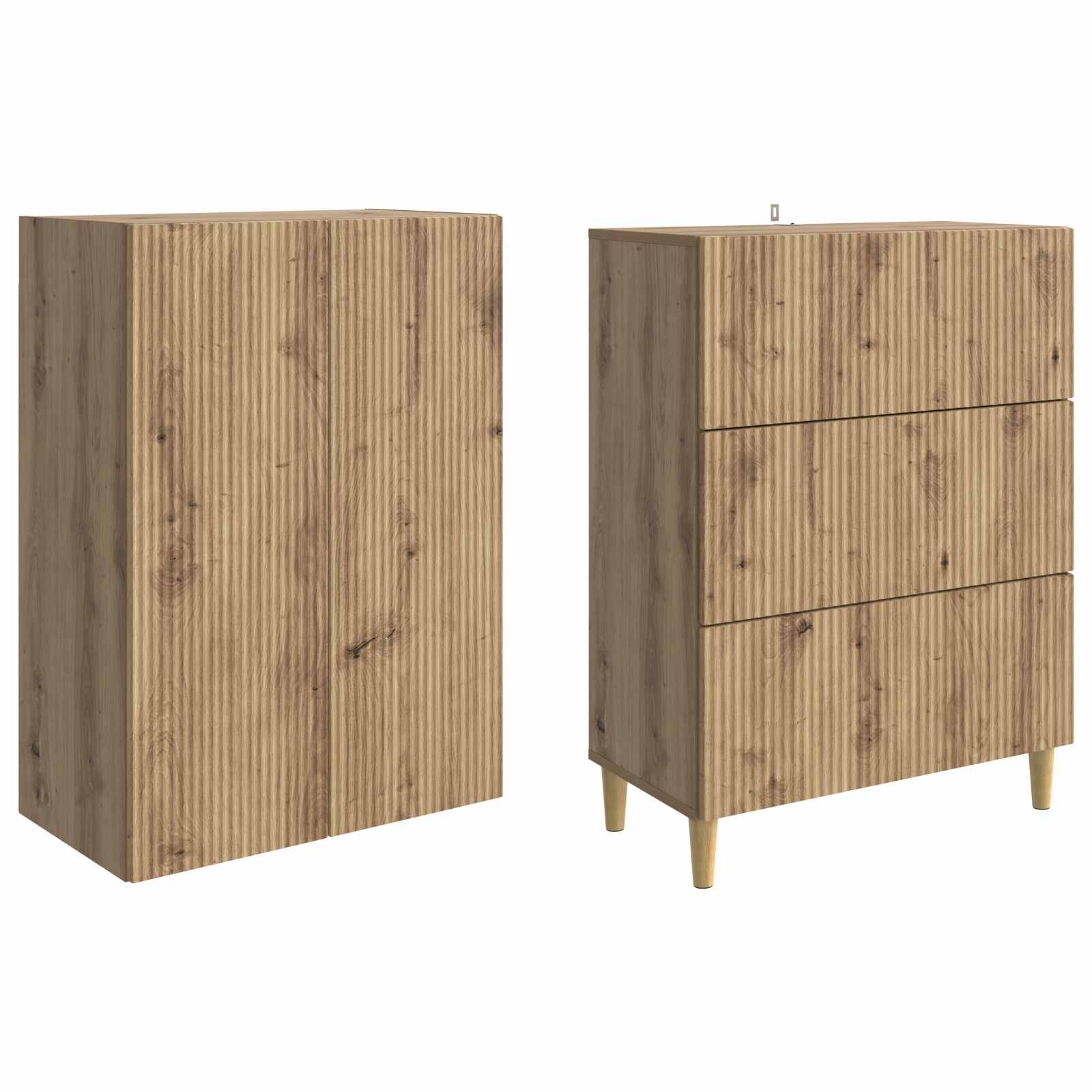 vidaXL Schrankset 2 pcs 66 x 34,5 x 90 cm Holzwerkstoff – Bild 3