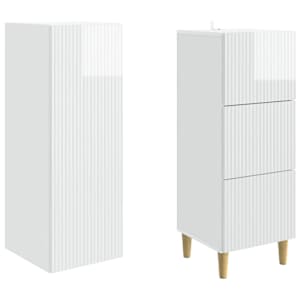 Sada skříněk 2 pcs Bílá s vysokým leskem 33 x 34,5 x 90 cm - obrázek 3