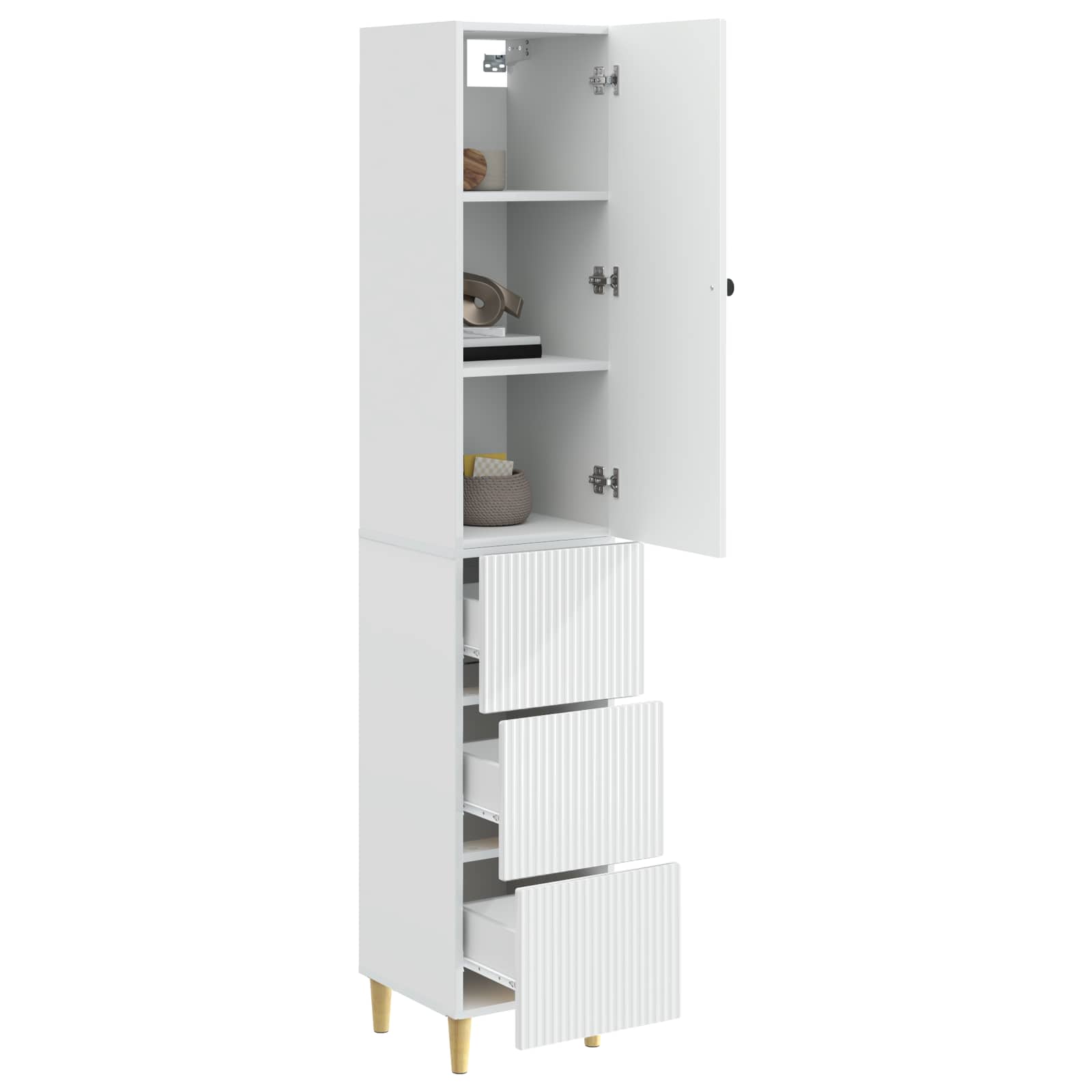 Комплект шкафове 2 pcs Бял гланц 33 x 34,5 x 90 см – изображение 2