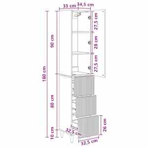 Sada skříněk 2 pcs Bílá s vysokým leskem 33 x 34,5 x 90 cm - obrázek 8