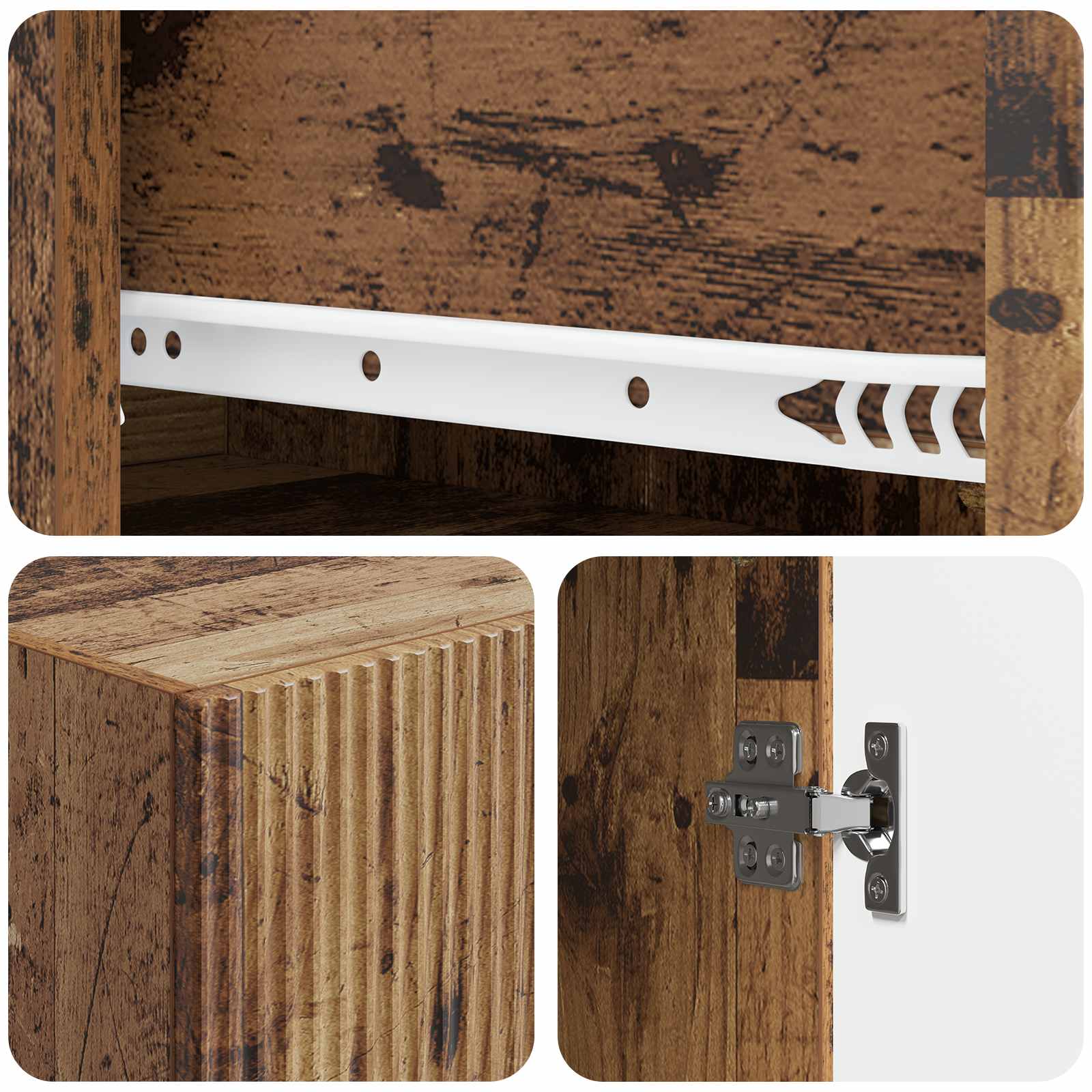 Kastenset 2 st Oud hout Bewerkt hout - Afbeelding 8