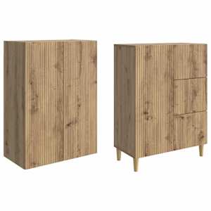 Sada skříněk 2 pcs 66 x 34,5 x 90 cm Kompozitní dřevo - obrázek 3