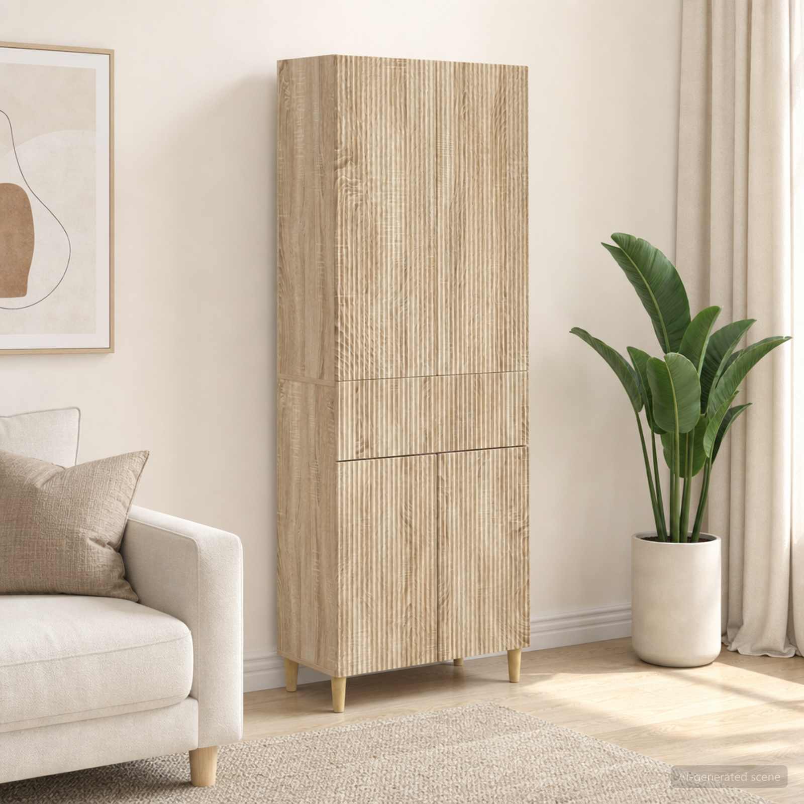 Kastenset 2 pcs 66 x 34,5 x 90 cm Bewerkt hout – afbeelding 1