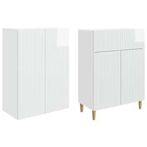 Sada skříněk 2 pcs Bílá s vysokým leskem 66 x 34,5 x 90 cm - obrázek 3