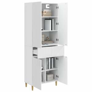Sada skříněk 2 pcs Bílá s vysokým leskem 66 x 34,5 x 90 cm - obrázek 2