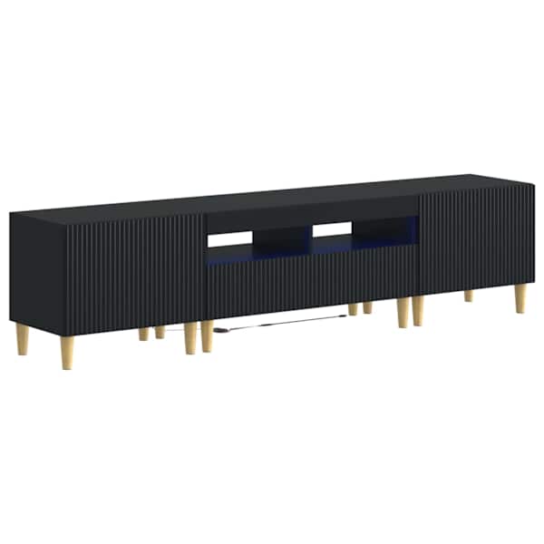 vidaXL 5-osaline LED TV kapp Must Tehispuit