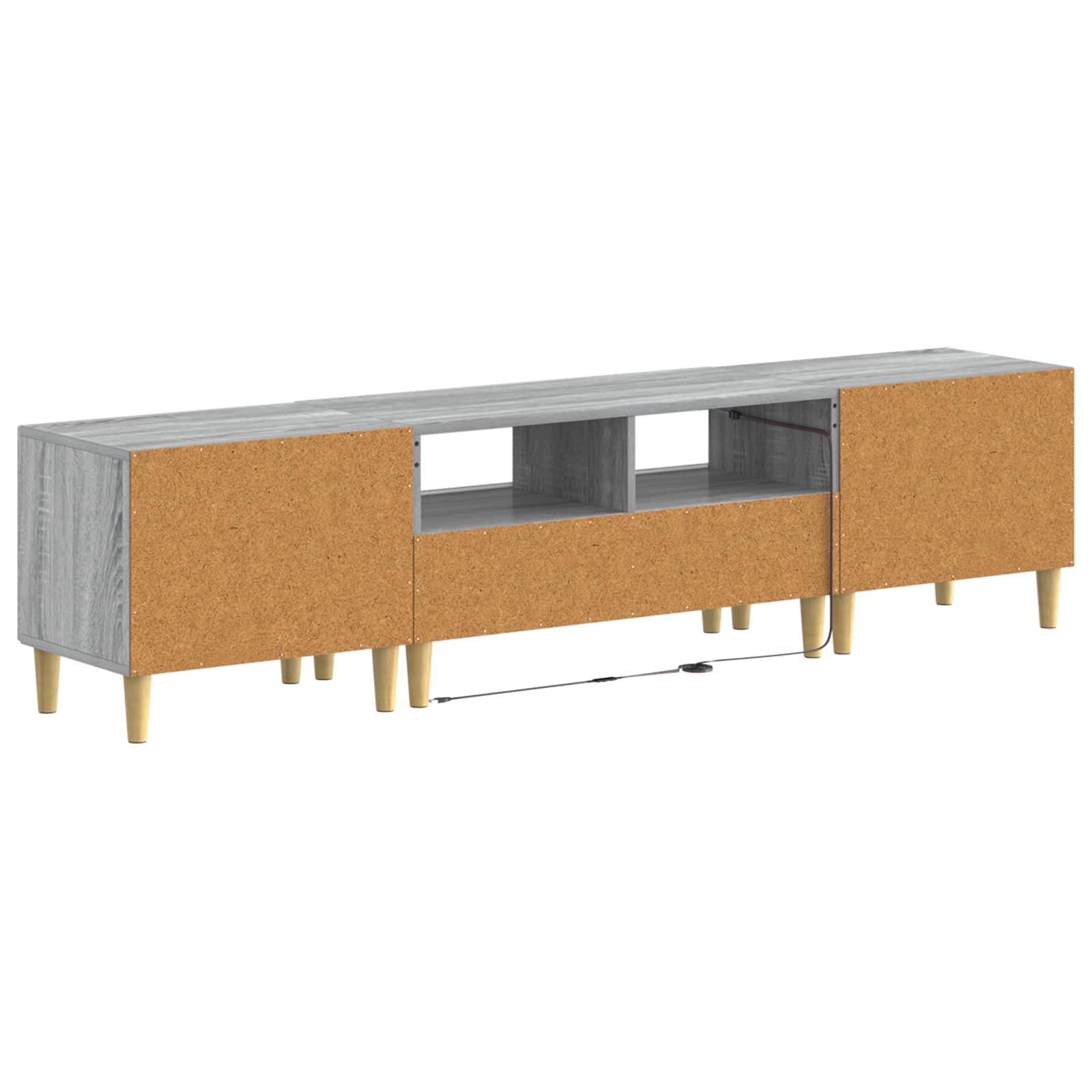 3-osainen LED-TV-kaappi ARNHEM 3 kpl Harmaa Sonoma Tekninen puu - Image 6