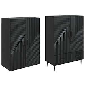 Sada skříněk 2 pcs 66 x 34,5 x 95 cm Kompozitní dřevo - obrázek 3