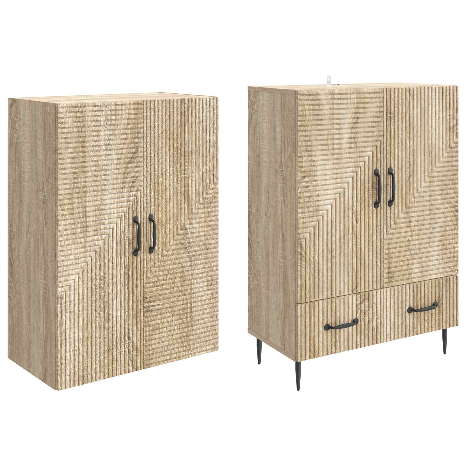 Комплект шкафове 2 pcs 66 х 34,5 х 95 см Инженерна дървесина – изображение 3