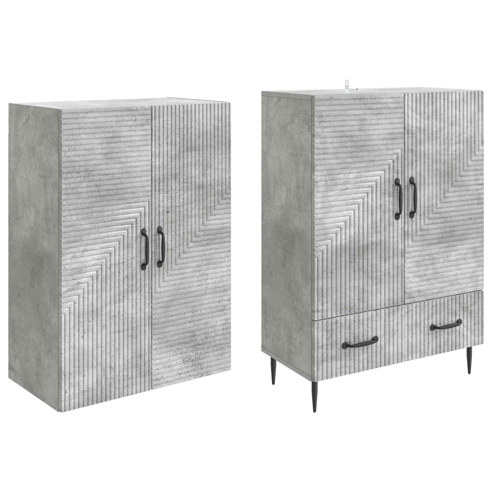 Комплект шкафове 2 pcs 66 х 34,5 х 95 см Инженерна дървесина – изображение 3