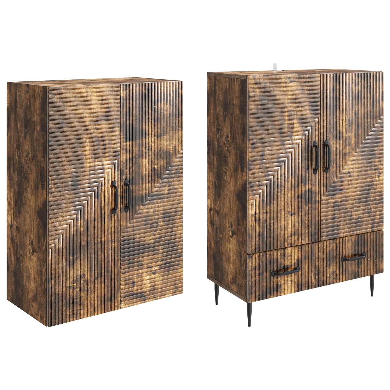Комплект шкафове 2 pcs 66 х 34,5 х 95 см Инженерна дървесина – изображение 3