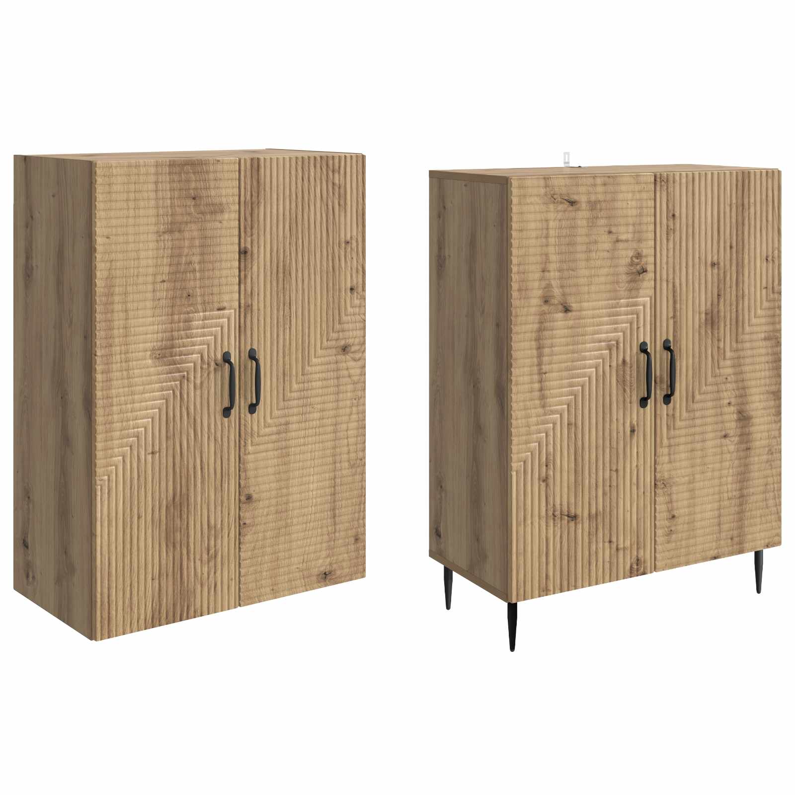 vidaXL Schrankset 2 pcs 66 x 34,5 x 89,5 cm Holzwerkstoff – Bild 3
