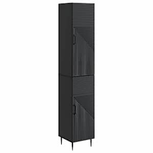 Sada skříněk 2 pcs Černá 33 x 34,5 x 89,5 cm Kompozitní dřevo - obrázek 1