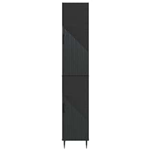 Sada skříněk 2 pcs Černá 33 x 34,5 x 89,5 cm Kompozitní dřevo - obrázek 4
