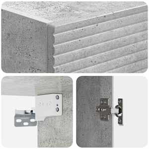 Sada skříněk 2 pcs Betonově šedá 33 x 34,5 x 89,5 cm - obrázek 7