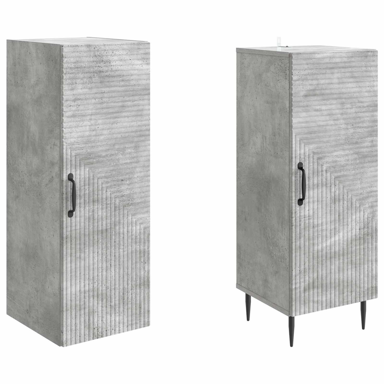 Комплект шкафове 2 pcs Бетонно сиво 33 x 34,5 x 89,5 см – изображение 3