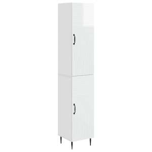 Sada skříněk 2 pcs Bílá s vysokým leskem 33 x 34,5 x 89,5 cm - obrázek 1