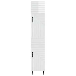 Sada skříněk 2 pcs Bílá s vysokým leskem 33 x 34,5 x 89,5 cm - obrázek 4