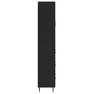 Sada skříněk 2 pcs Černá 66 x 34,5 x 90 cm Kompozitní dřevo - obrázek 5