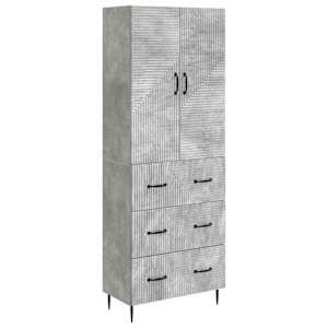 Set omar 2 pcs Betonsko siva 66 x 34,5 x 90 cm Inženirski les