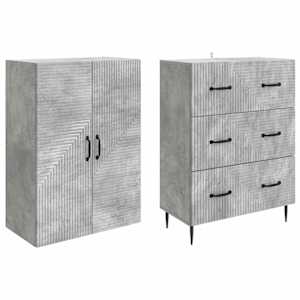 Sada skříněk 2 pcs Betonově šedá 66 x 34,5 x 90 cm - obrázek 3