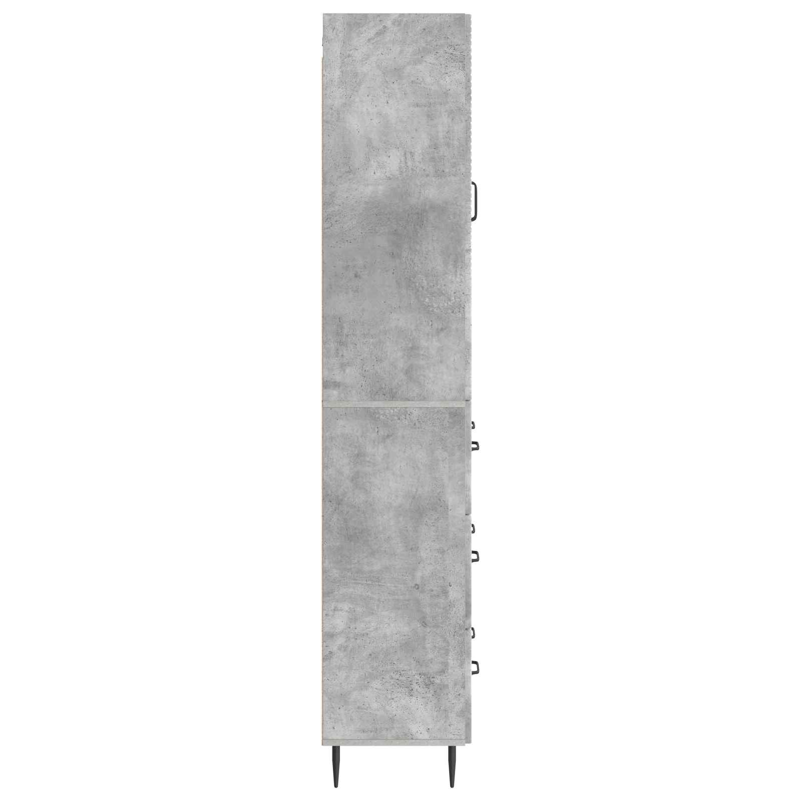Kaappisarja 2 pcs Betoninharmaa 66 x 34,5 x 90 cm Tekninen puu - Image 5