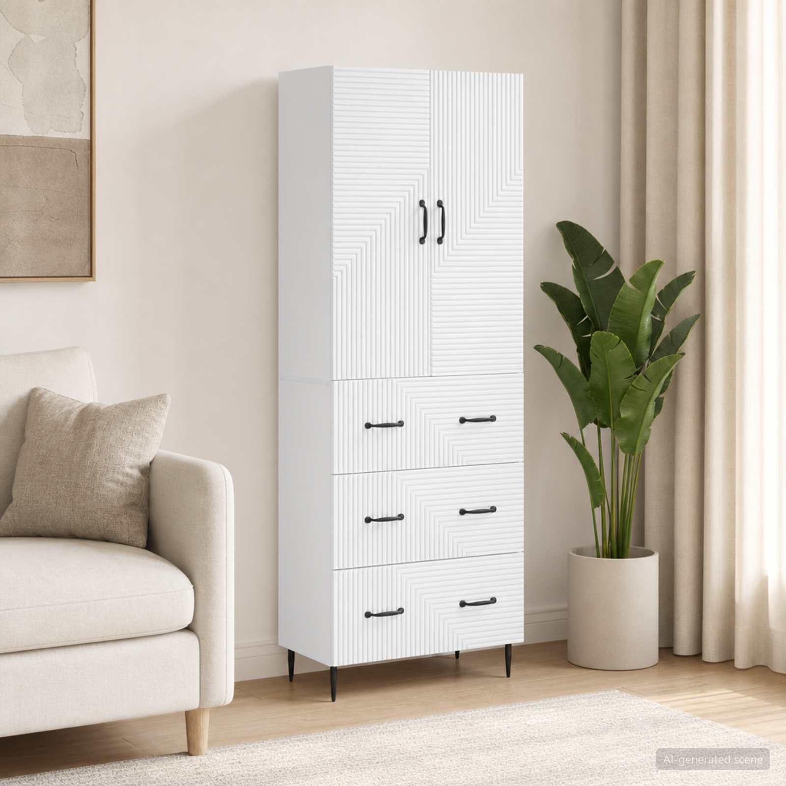 vidaXL Kaappisarja 2 kpl 66 x 34,5 x 90 cm Tekninen puu