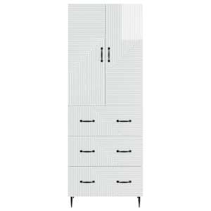 Sada skříněk 2 pcs Bílá s vysokým leskem 66 x 34,5 x 90 cm - obrázek 4