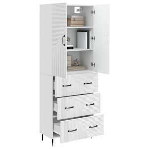 Sada skříněk 2 pcs Bílá s vysokým leskem 66 x 34,5 x 90 cm - obrázek 2