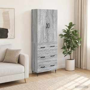 Set omar 2 kos 66 x 34,5 x 90 cm Inženirski les Siva Sonoma