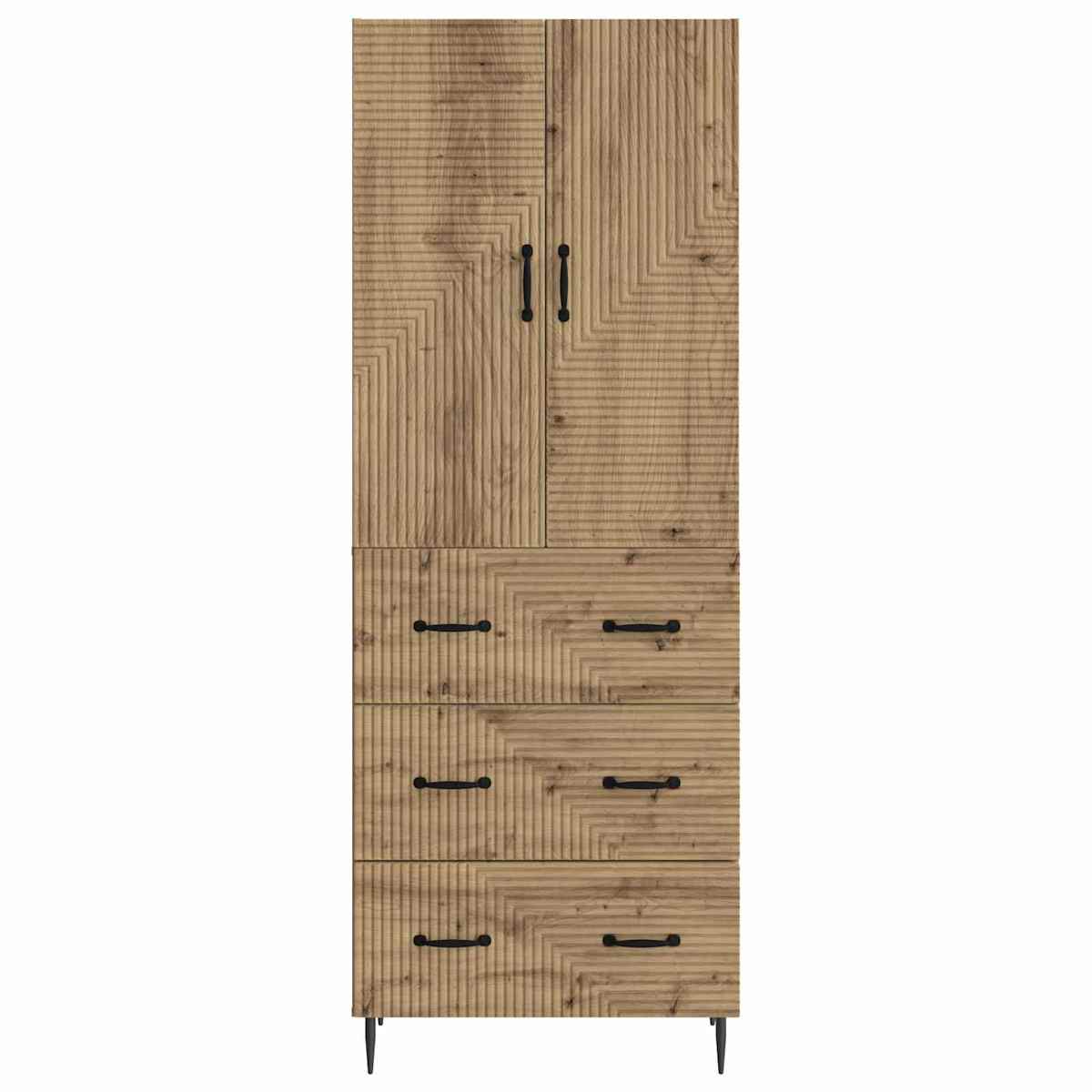 Skab Sæt 2 stk. 66 x 34,5 x 90 cm Konstrueret træ - Billede 5