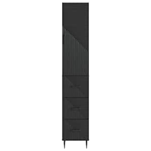 Sada skříněk 2 pcs Černá 33 x 34,5 x 90 cm Kompozitní dřevo - obrázek 4
