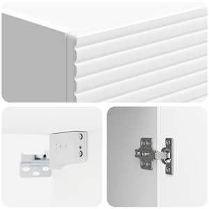 Sada skříněk 2 pcs Bílá s vysokým leskem 33 x 34,5 x 90 cm - obrázek 7