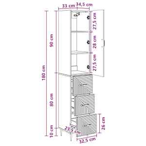 Sada skříněk 2 pcs Bílá s vysokým leskem 33 x 34,5 x 90 cm - obrázek 8