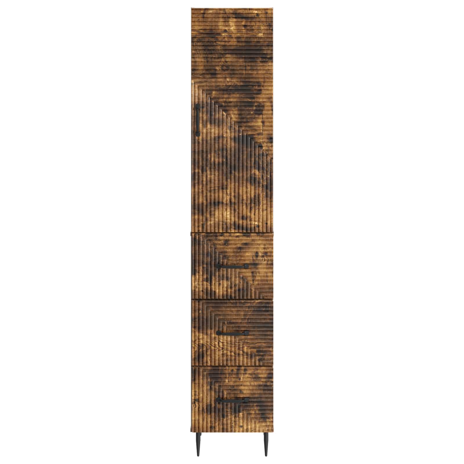 Kaappisarja 2 pcs Savutammi 33 x 34,5 x 90 cm Tekninen puu - Image 4