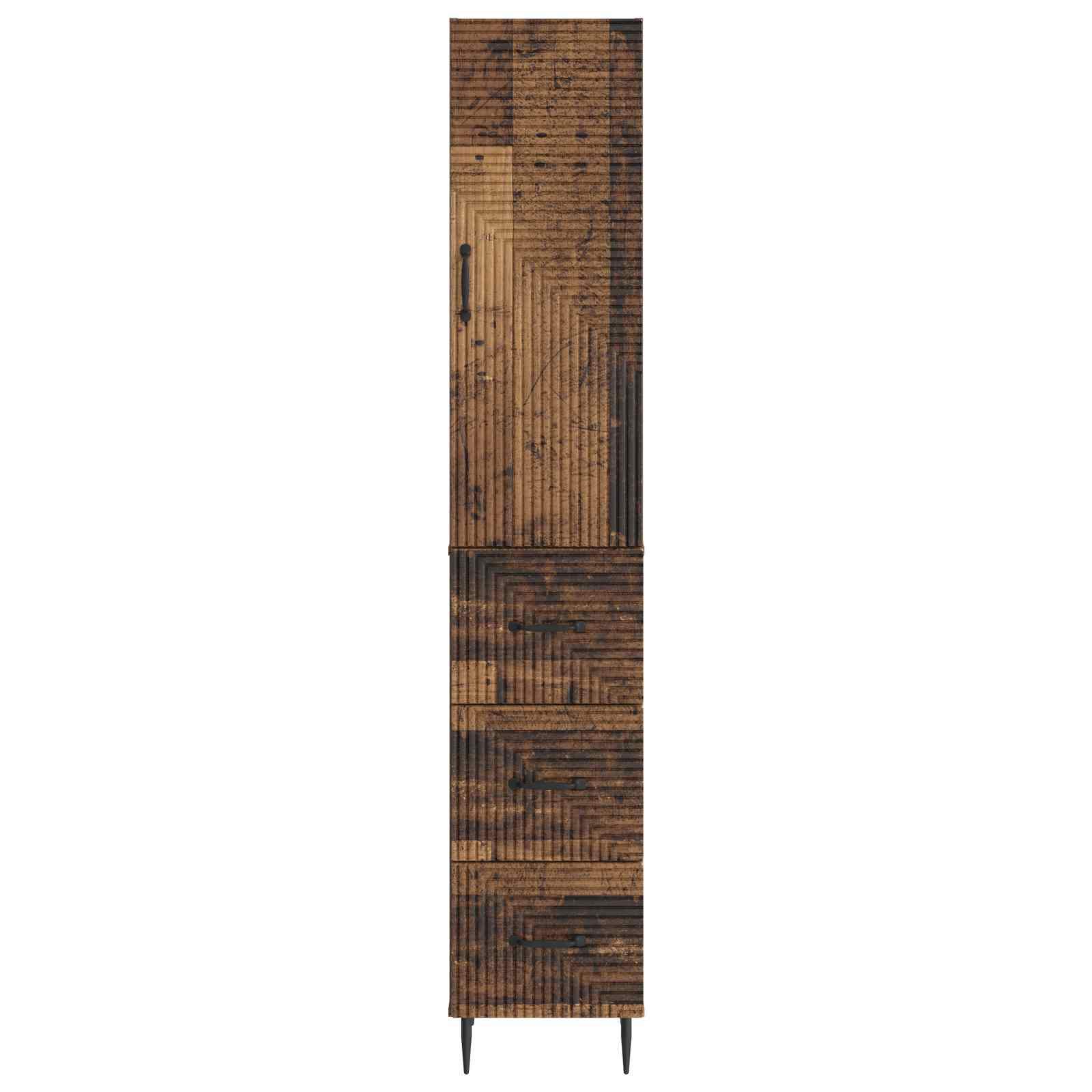 Kaappisarja 2 pcs Vanha puu 33 x 34,5 x 90 cm Tekninen puu - Image 4