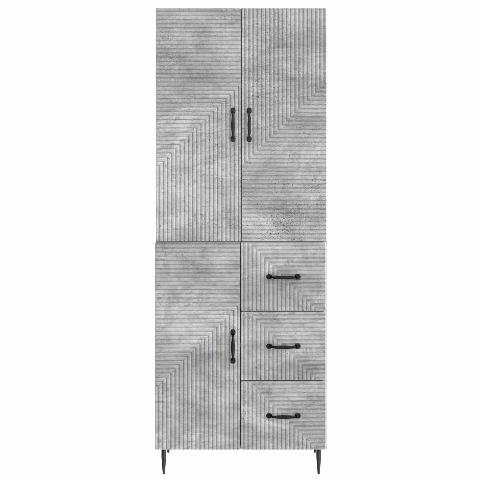 Комплект шкафове 2 pcs Бетонно сиво 66 x 34,5 x 89,5 см – изображение 4
