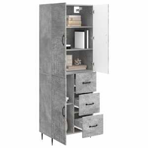 Sada skříněk 2 pcs Betonově šedá 66 x 34,5 x 89,5 cm - obrázek 2