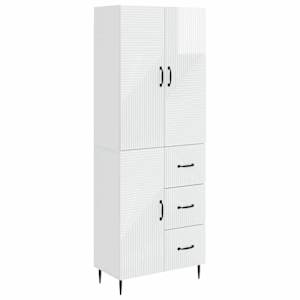 Sada skříněk 2 pcs Bílá s vysokým leskem 66 x 34,5 x 89,5 cm - obrázek 1