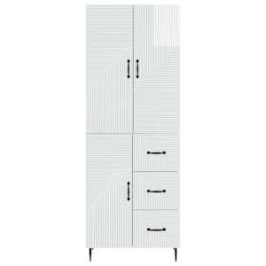 Sada skříněk 2 pcs Bílá s vysokým leskem 66 x 34,5 x 89,5 cm - obrázek 4